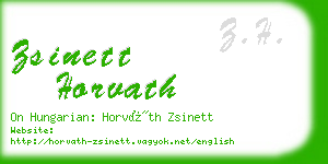 zsinett horvath business card